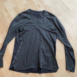 lululemon grey fast and free long sleeve shirt mens